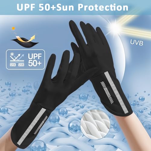 PALAY® Driving Gloves for Women UV Protection Ice Silk Sun Open Finger Design Fashion Anti-slip Riding Black 2PCS PALAY® Driving Gloves for Women UV Protection Ice Silk Sun Open Finger Design Fashion Anti-slip Riding Black 2PCS